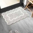 thumbnail image 4 of Scalloped Rug Ivory Wool Indoor Area Rug, Soft Scalloped Area Rug for Dining Room Decor, 4 of 10