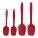 thumbnail image 1 of 4uds Silicona Espátula Calor Resistente Sin-Rayones Cocina Goma Torneros Anti-adherente Espátula para Cocinar Hornear y Mezclar rojo, 1 of 7