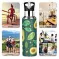 thumbnail image 4 of ALAZA Avocado Fruit Leaves Water Bottle Insulated Flask Stainless Steel Straw Lid 20 oz, 4 of 6