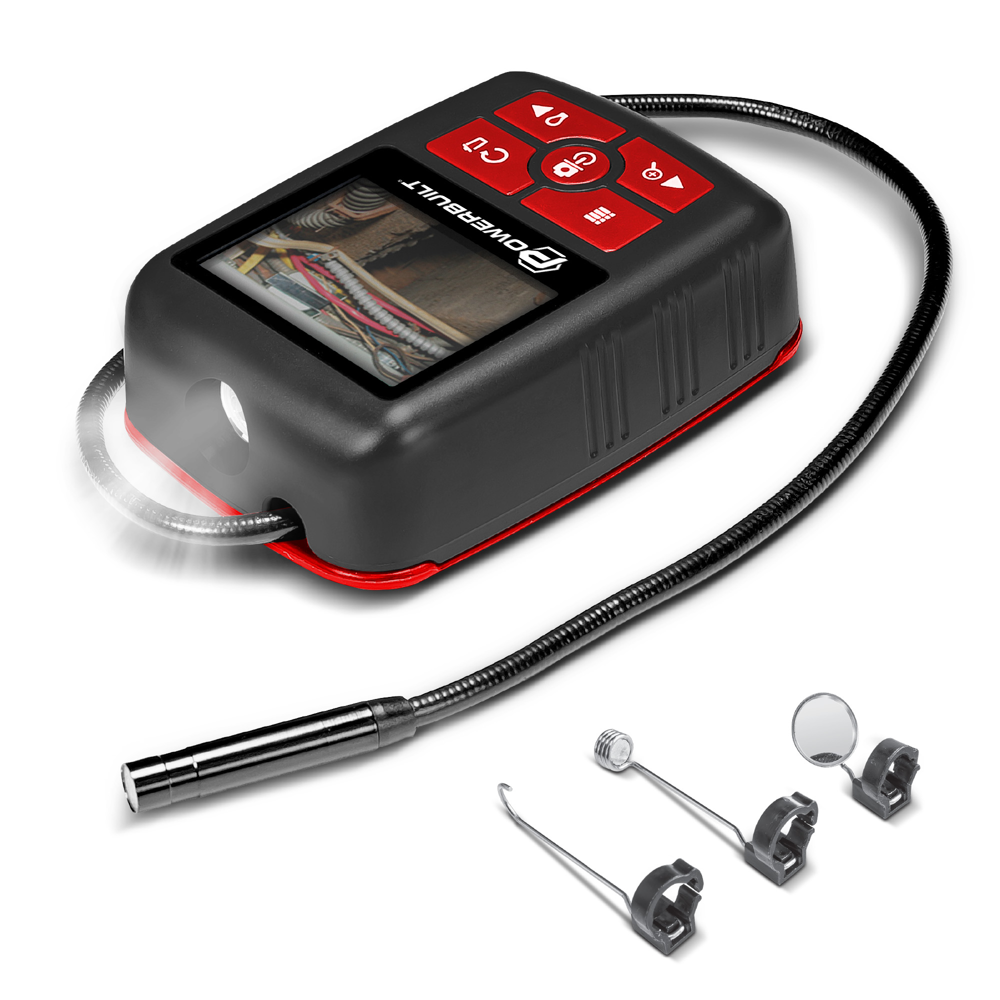 Powerbuilt Digital Borescope, Inspection Camera, 2.3 in. Color LCD