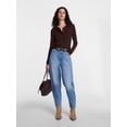 thumbnail image 3 of Scenario Women's and Women's Plus Rib Henley with Long Sleeves, Sizes XS-4X, 3 of 6