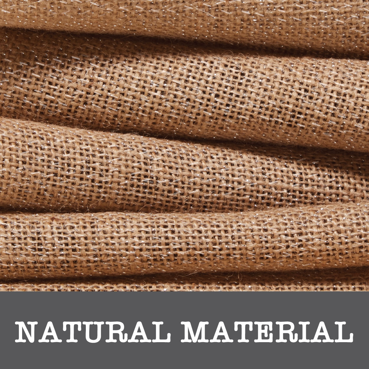 Love, Laugh, Craft Natural Jute Burlap Table Runner Roll, Finished Edges, 12"Wx3-Yds, Silver Foil