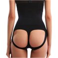 thumbnail image 4 of Elainilye Fashion Womens Shapewear Tummy Control Exposed Buttock Butt Lifting Panties Exposed PP Mesh Sexy Body Shaper,Black, 4 of 6