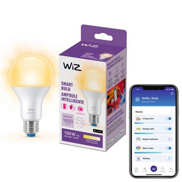 foco inteligente wiz a21 luz fria dimeable con mayor intensidad de luz wi-fi