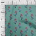 thumbnail image 1 of oneOone Silk Tabby Fabric Leaves & Floral Block Print Fabric By Yard 42 Inch Wide, 1 of 4