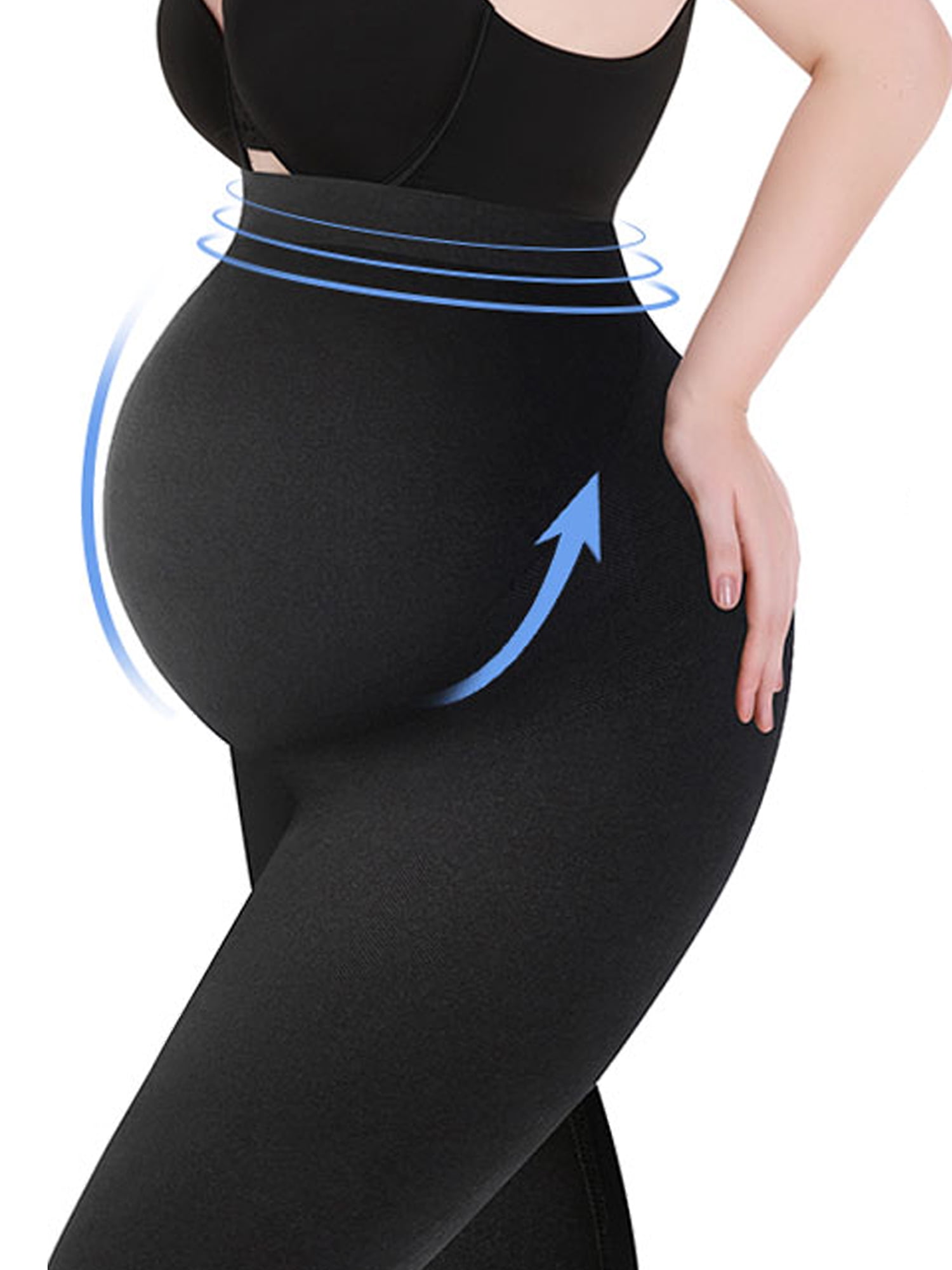 SHER Women Maternity Shapewear Seamless Pregnancy Belly Support Underwear High Waist Thigh Shaper Panty Over Bump