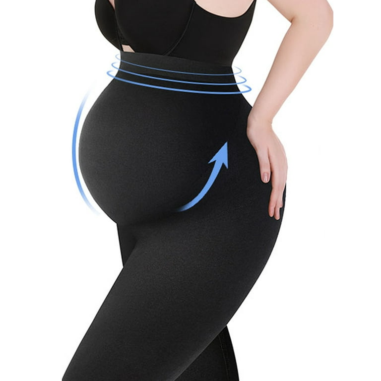 SHAPERIN Maternity Shapewear High Waisted Pregnancy Anti Chafing Body  Shaper Seamless Underwear Slimming Panties Belly Support Leggings
