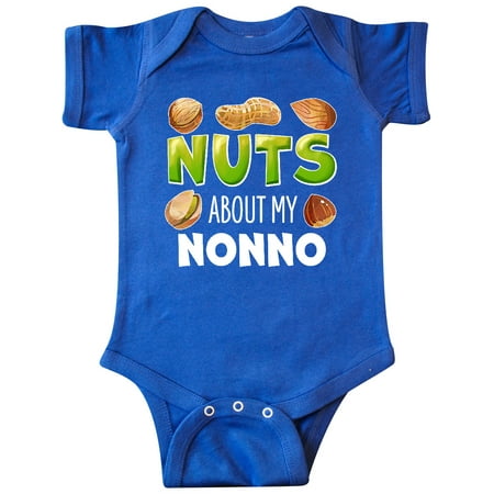 

Inktastic Nuts About My Nonno Peanut Almond Pistachio Gift Baby Boy or Baby Girl Bodysuit