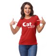 thumbnail image 4 of Inkmeso Crew Neck Cat Mom Graphic Tshirt Short Sleeve Women Cotton Tee Casual, 4 of 8