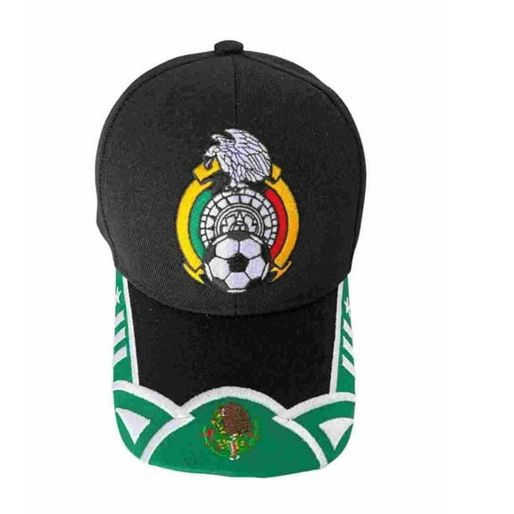 "Mexico Soccer" Mexican Baseball Cap Snap Back Uni-Sex Style -- FREE USA Shipping-- (CapMx83B)