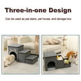 thumbnail image 3 of Stairs Foldable Dog Comfortable and Durable Three-in-one Design Stairs with Storage and House 3-Step Stairs Non-Slip Dog Ramp for Small Dogs and Cats or Pets, 3 of 7