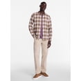 thumbnail image 2 of George Men's and Big Men's Slub Cotton Shirt with Long Sleeves, Sizes S-3XL, 2 of 5
