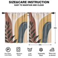 thumbnail image 2 of Blackout Kids Curtains,Brown Boho Geometric and Plant Pattern Childrens Insulated Curtains Set Of 2,Bedroom Essentials,Toddler Room Decor 42x54in(106x137cm), 2 of 5