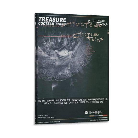 Cocteau Twins - Treasure Music Album Cover Canvas Poster Wall Decorative Art Painting Living Room Bedroom Decoration Gift
