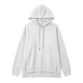 thumbnail image 4 of Cmfcve Fall Pullover Hoodies for Women Side Slit Casual Drawstring Hooded Sweatshirts Long Sleeve Tunic Shirts, 4 of 9