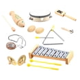 thumbnail image 1 of Instrumento de percusión Montessori de 9 piezas, juguete de percusión musical de madera, instrumentos musicales para niños, 1 of 9