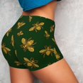 thumbnail image 4 of Balery Hohey Bee Pantalones cortos de entrenamiento estampados para mujer, sin costuras, ajustados, para gimnasio, yoga, correr, deportes, ejercicio activo, fitness.-Small, 4 of 8