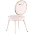 thumbnail image 5 of Maklaine 17.8" Contemporary Velvet Dining Chair in Soft Pink/Brushed Brass, 5 of 6