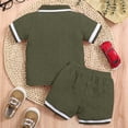 thumbnail image 4 of Hessimy Toddler Boy T-Shirt Shorts Sets 2pc Shorts Sets Lightweight Summer Casual Tees Pants Outfits Cute Crew Neck,Lightweight Fit(AG,12-18 Months), 4 of 5