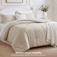 thumbnail image 3 of U by Bedsure Queen Comforter Set Beige, 7 Pieces Reversible Bed in a Bag, Boho Lightweight Bedding Set, Contrasting Design, 3 of 8