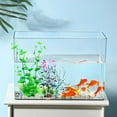 thumbnail image 3 of CSCHome 4 PCS Turtle Tank Decor Beautiful Aquarium Decoration Simulation Plants Fish Tank Decorations for Home Office, 3 of 5