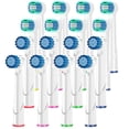 thumbnail image 1 of KHBD Cabezales de repuesto compatibles con cepillos de dientes eléctricos Oral B Braun, paquete de 16 cabezales de cepillo profesionales de precisión y sensibilidad para Oral B 7000/Pro 1000/9600/5000, 1 of 7