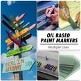 Black Paint Markers, 8 Pack OilBased Waterproof Quick Dry Permanent