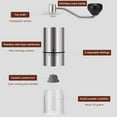 thumbnail image 3 of Portable Manual Coffee Grinder - Conical Burr with 5 Adjustable Settings for Smooth Grinding, Perfect for Espresso Enthusiasts at Home, Office, or Camping, 3 of 6