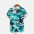 thumbnail image 5 of Awdenio Tshirts Shirts for Men Short Sleeve Button Down Bowling Shirts Retro Summer Tropical Beach Casual Dress Shirt for Men, 5 of 6