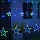 thumbnail image 1 of Cortinas de luces LED navideñas, guirnaldas de luces LED navideñas, cortinas de luces navideñas, guirnaldas de luces navideñas, luces de estrellas, cortinas de luces con estrellas, decoración navideña, 1 of 4
