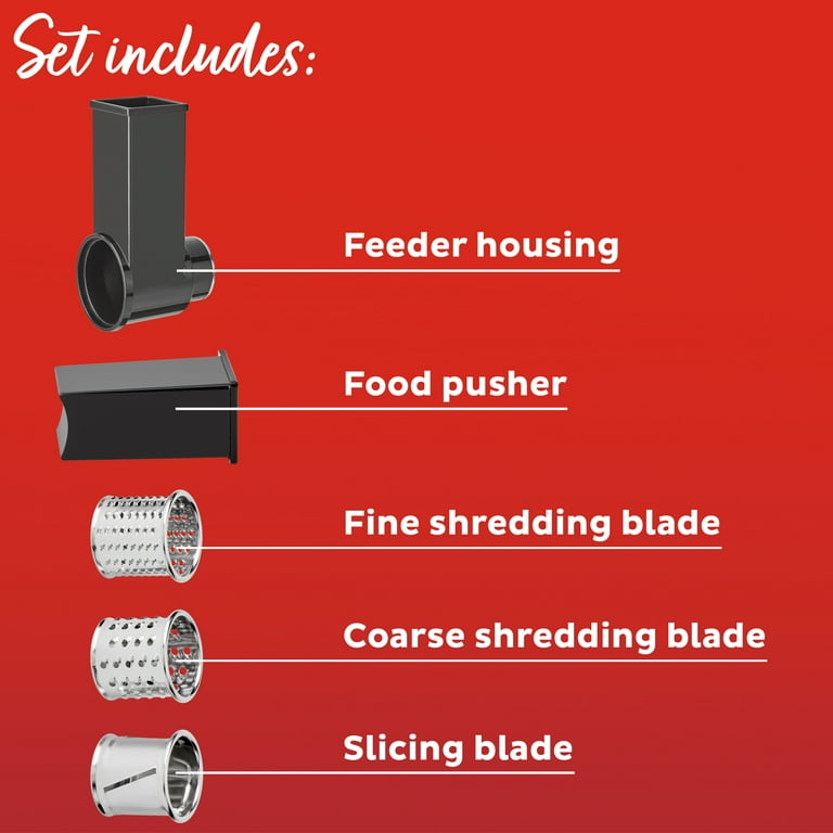 Food Grinder + Fresh Prep Slicer/Shredder Attachment Bundle