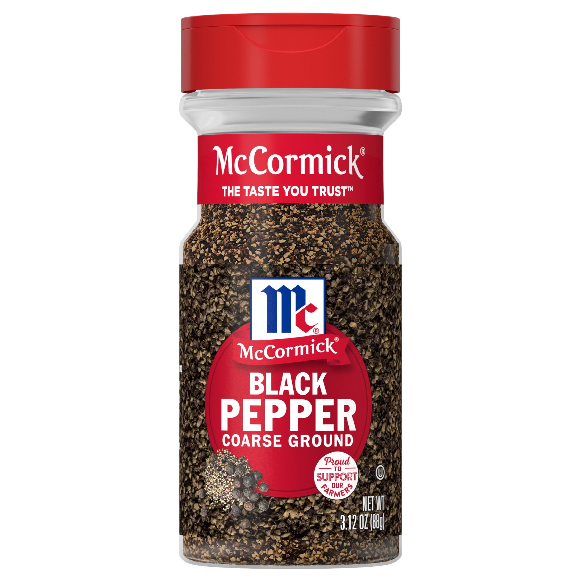 McCormick Kosher Coarse Ground Black Pepper, 3.12 oz Bottle