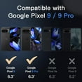 thumbnail image 2 of AQWAL-Magnetic Case for Google Pixel 9/9 Pro 2024, Compatible with MagSafe, Translucent Matte Back Shockproof Phone Cover (Black), 2 of 4