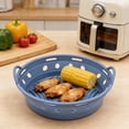 thumbnail image 4 of Queroig Foldable Round/Square Air Fryer Liner Basket 8.5 Inch Air Fryer Silicone Pot Reusable Baking Tray Accessories for 3.6-6.8 QT Oven Microwave, 4 of 7