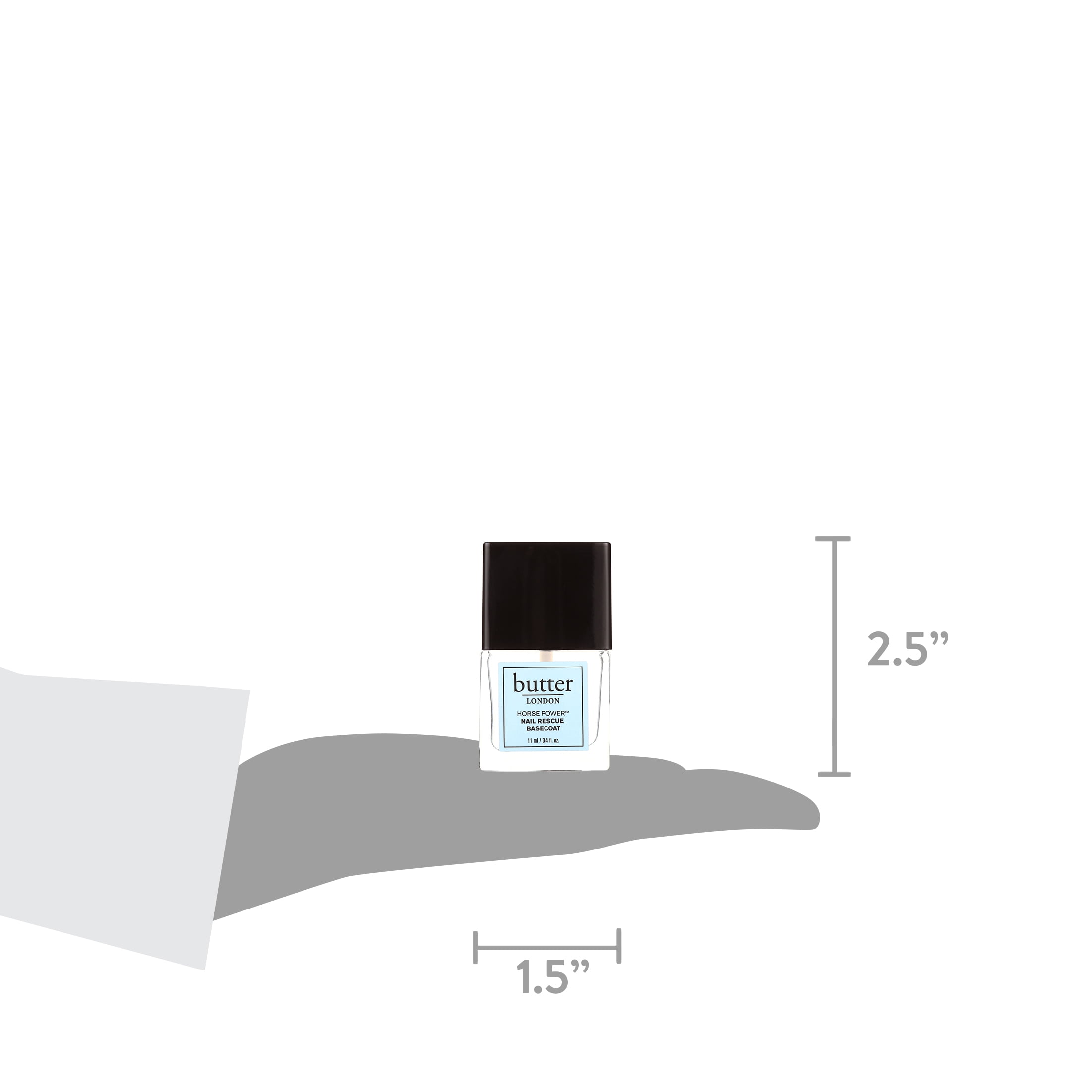 butter LONDON Horse Power Nail Rescue Strengthener Basecoat Nail Polish, 0.4 fl oz
