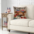 thumbnail image 5 of Diceymbol Patriotic Highland Cow Throw Pillow Cover 4th of July Decorations American Flag Bow Farmhouse Pillow Case For Couch Sofa Living Room 250th Anniversary 17.72In, 5 of 6