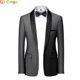 thumbnail image 1 of Traje de fiesta de esmoquin Formal ajustado Terno Masculino ajustado para hombre/chaqueta de Blazers de boda para novio, abrigo de vestir de talla asiática, 1 of 5