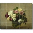 thumbnail image 1 of Ceramic Tile Mural-Henri Fantin-Latour Flowers Backsplash Tile Mural 15. 30" w x 24" h using (20) 6 x 6 ceramic tiles, 1 of 3