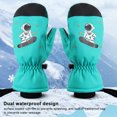 thumbnail image 2 of Guantes de bicicleta impermeables y resistentes al viento para niños, gruesos y cálidos para el invierno, 2 of 8