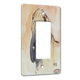 thumbnail image 1 of KuzmarK™ 1 Gang Rocker Wall Plate - Cream Chinese Shar Pei on Pink Dog Art by Denise Every, 1 of 1