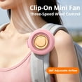 thumbnail image 2 of Portable Silent Mini Bladeless Clip-On Fan, USB Rechargeable, Adjustable 3-Speed Fan for Shirt, Waist, Travel, Outdoor, Office, Travel Accessories, Gift, 2 of 7