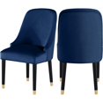 thumbnail image 1 of Best Master Serenity Velvet Navy Side Chairs (Set of 2), 1 of 3