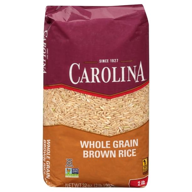 Carolina Whole Grain Brown Rice, Long Grain Rice, 2 lb Bag
