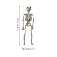 thumbnail image 3 of Life-size posing Halloween skeleton 15.7-inch full-body articulated human bone yard, realistic decoration displayed in the window and durable plastic props., 3 of 7