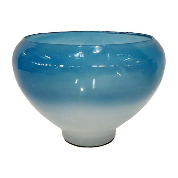 Decorative Glass Ombre Bowl Set for Coffee Table Decor - Kitchen Counter Decor, Key or Candy Bowls - Modern Centerpiece Table Decorations and Console Table for Home Accent - Set of 2, 9", 6", Blue