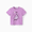 Purple, variant on Minnie Mouse Girls Shirts Pink Crewneck Top Kids Graphic Print Short Sleeve T Shirt