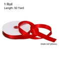 thumbnail image 2 of Uxcell Satin Ribbon Grosgrain Solid Silk Wedding Bouquet Ribbon for Valentine's Day Gift Wrapping Cake Box Bows Red-3/4" x 50 Yard, 2 of 7