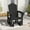 Black, variant on SERWALL Outdoor Glider Chair, HDPE Wood-Like Patio Glider Rocker All-Weather Porch Glider White