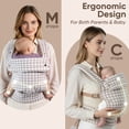 thumbnail image 5 of Capakiddo Baby Carrier for Newborn to Toddler, Ergonomic and Lightweight Infant Carrier, Hands Free Comfort Enhanced Lumbar Support Easy to Wear, Houndstooth, 5 of 8
