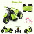 thumbnail image 3 of Costway 6V Kids Bubble Car Electric Ride on Motorcycle with Music Button & LED Headlight Green, 3 of 9